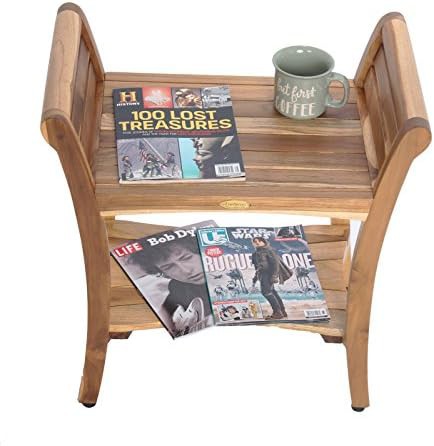Twenty four inch teak bench with care bundle — photo 3