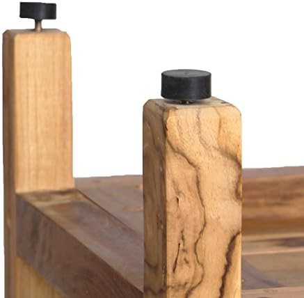 Non slip teak stool with maintenance bundle — photo 4