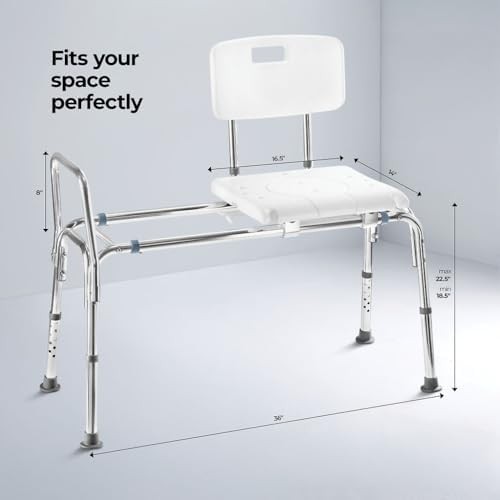 Sliding Tub Transfer Bench with Adjustable Height — photo 4