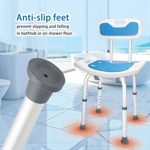 Gray aluminum bathtub stool for seniors — photo 3