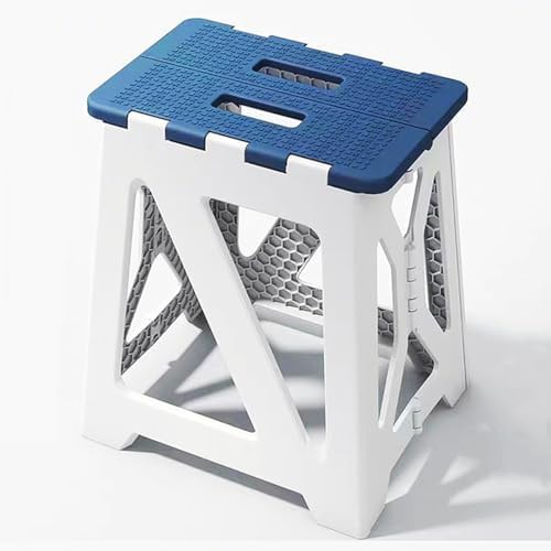 Foldable blue bath safety chair for seniors