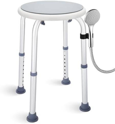 Gray basic adjustable bath stool
