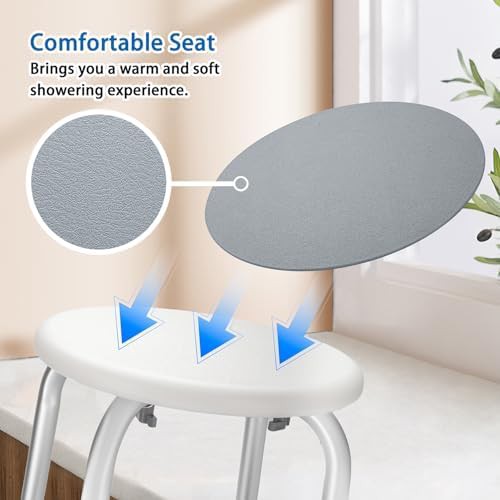 Gray basic adjustable bath stool — photo 4