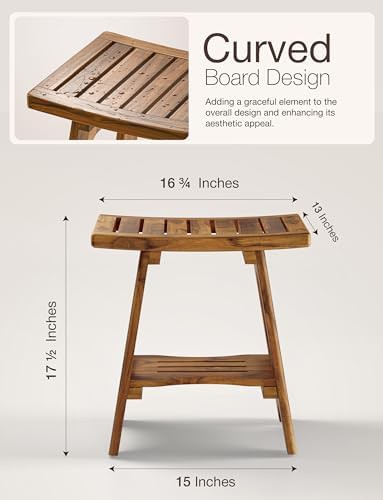 Teak corner bench with 450lb capacity — photo 3