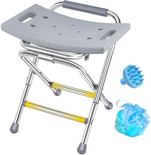 Folding stainless steel shower chair 400lb