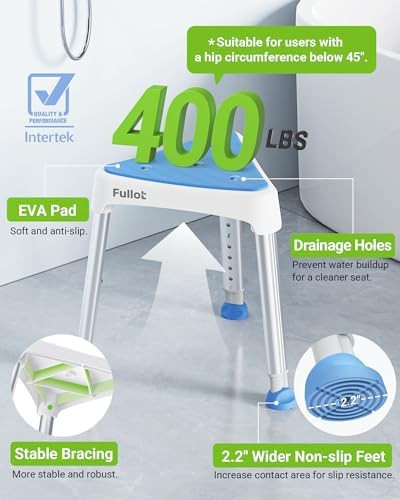 Adjustable Corner Shower Seat for Seniors — photo 3