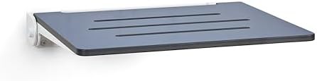 Navy Slimline Folding Wall Mount Shower Bench