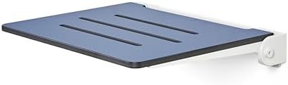 Navy Slimline Folding Wall Mount Shower Bench — photo 3