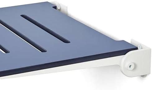 Navy Slimline Folding Wall Mount Shower Bench — photo 5