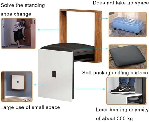 Foldable wall mounted shoe changing stool — photo 3