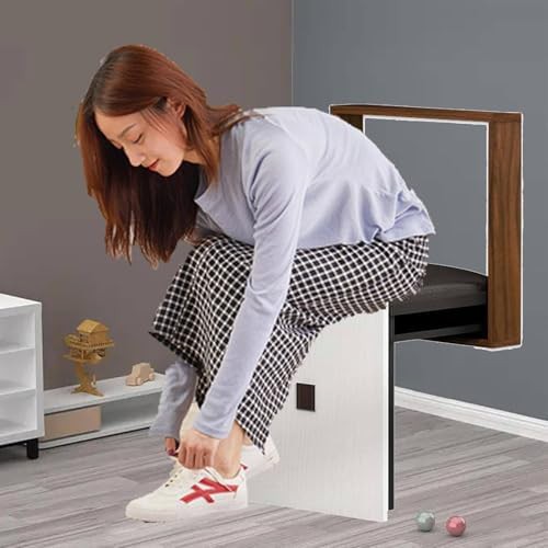 Wooden entryway and shower folding bench
