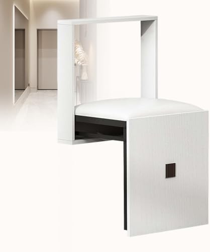 Wooden wall mount entrance and shower stool