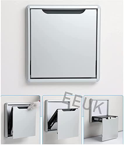 Silver aluminum wall mounted folding seat — photo 3