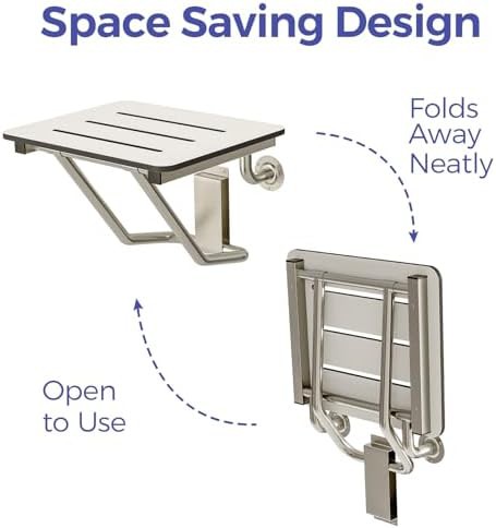 White Phenolic Folding ADA Compliant Bench — photo 5
