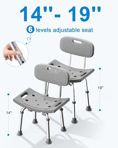 Safety shower chair with removable back — photo 4