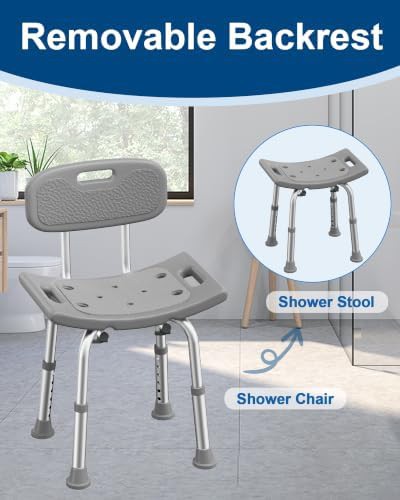 Safety shower chair with removable back — photo 5