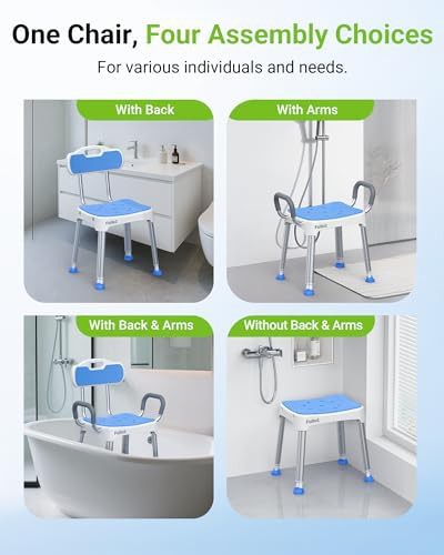 Wide Aluminum Shower Seat with Stable Bracing — photo 5