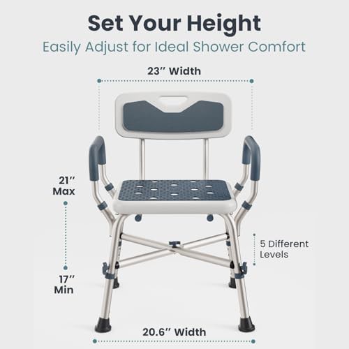 Grey heavy duty chair with padded arms — photo 3