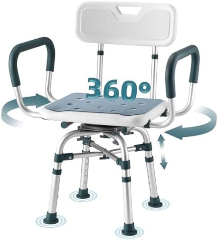 Heavy duty swivel shower seat 400 lbs