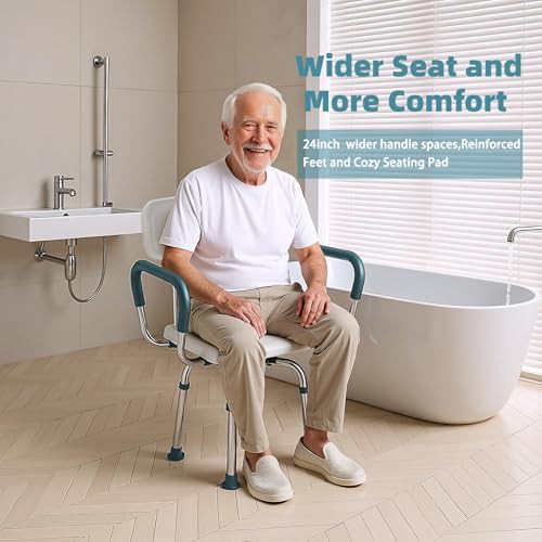 Swivel shower chair with adjustable height — photo 3