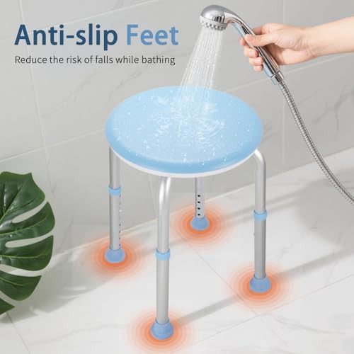 Blue adjustable swivel bath seat — photo 4