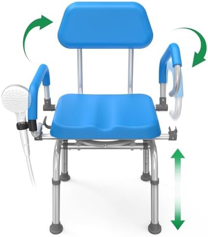 FSA eligible sliding swivel shower chair