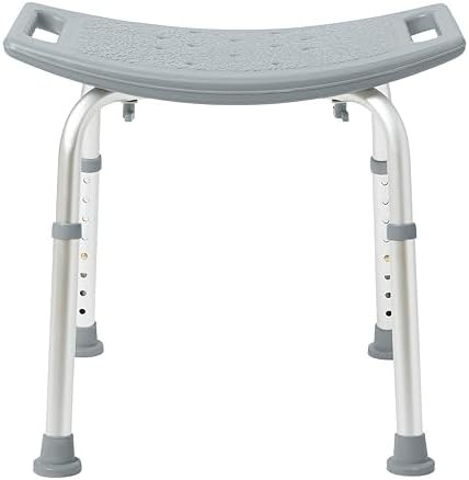 Non slip bath chair with backrest