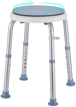 Light blue swivel shower stool 300 lbs