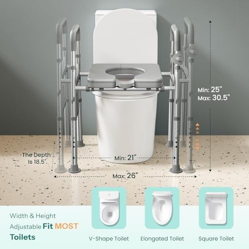 Heavy duty three in one commode riser — photo 5
