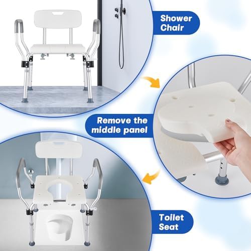 Non slip heavy duty shower chair 450 lbs — photo 3