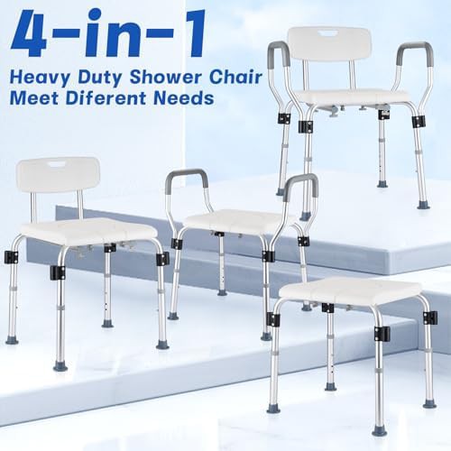 Non slip heavy duty shower chair 450 lbs — photo 5