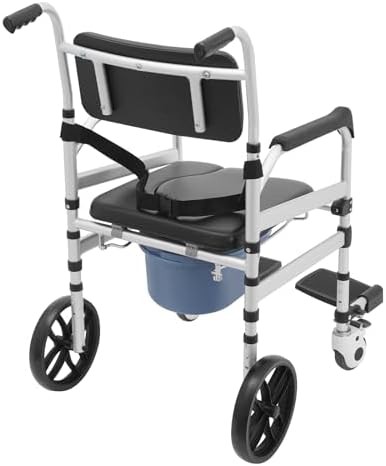 Foldable shower chair with wheels — photo 5