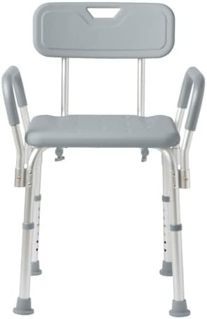 Adjustable shower chair with suction feet