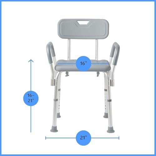 Adjustable shower chair with suction feet — photo 3