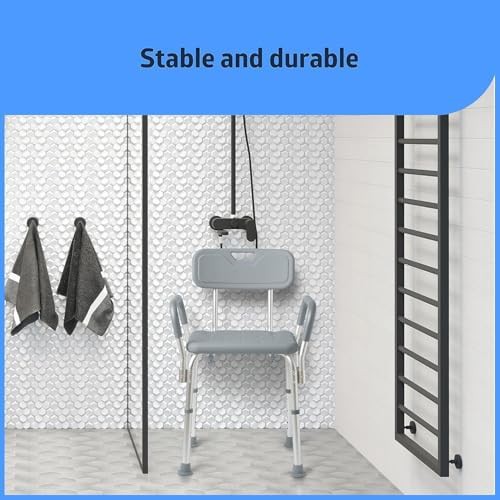Adjustable shower chair with suction feet — photo 5