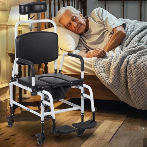 Reclining wheeled commode shower chair — photo 5
