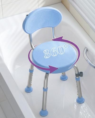Rotating bathtub seat for seniors