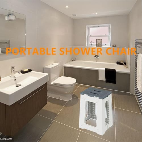 Gray foldable anti slip bathtub bench — photo 4
