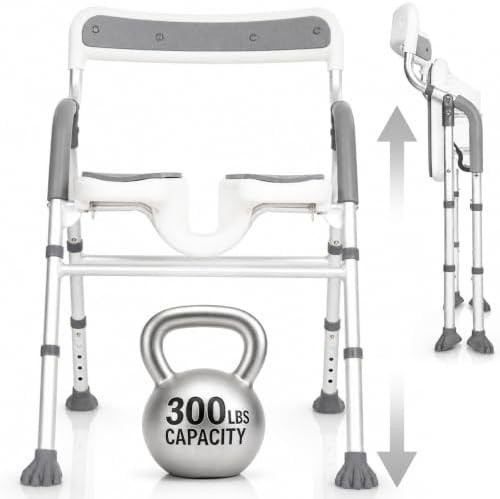 U-shaped shower chair with arms