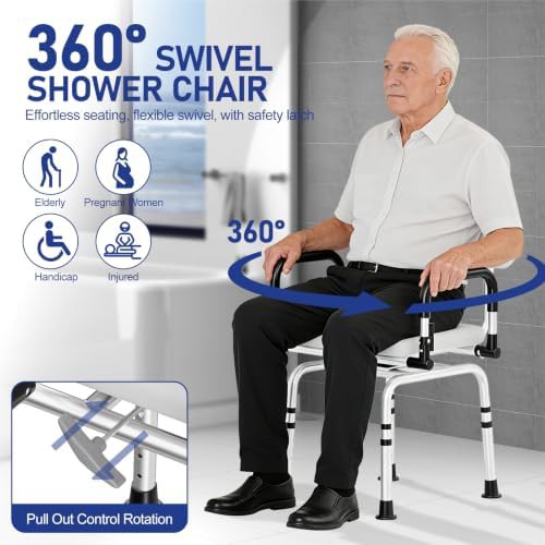 Swivel Seat Heavy Duty Shower Chair — photo 4