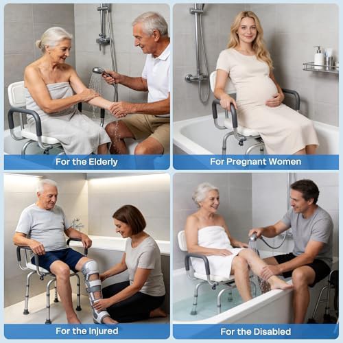 Swivel seat shower chair with locking mechanism — photo 4