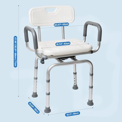 Swivel seat shower chair with locking mechanism — photo 5