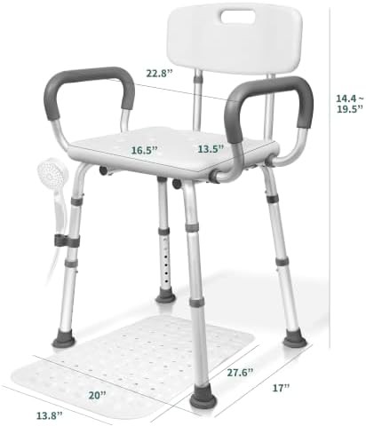 Adjustable bath seat with non-slip mat — photo 4