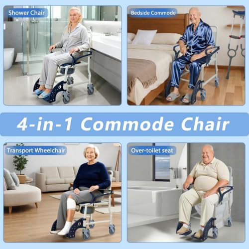 Rolling Shower Chair with Wheels — photo 2