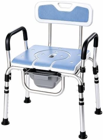 Padded bedside commode potty chair