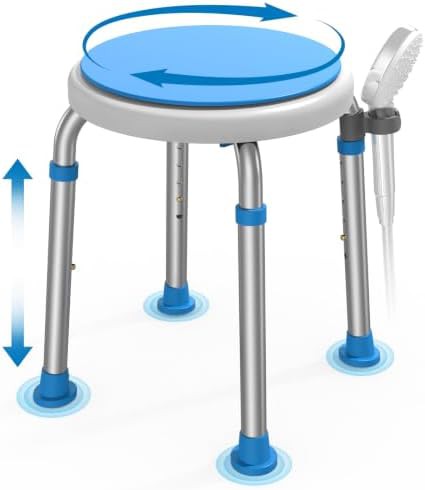 Adjustable height swivel chair for tubs