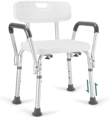 Heavy duty shower bench with backrest support