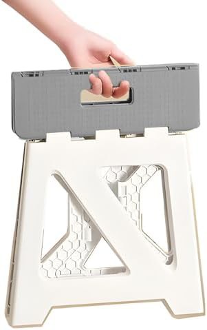 Gray folding shower stool for seniors