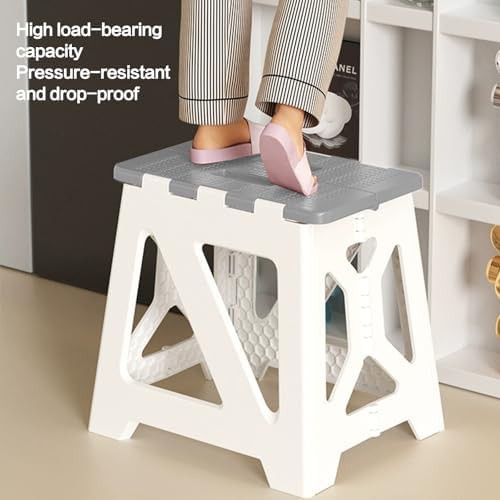 Gray folding shower stool for seniors — photo 3