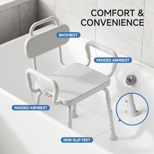 Rotating shower seat with armrests — photo 4